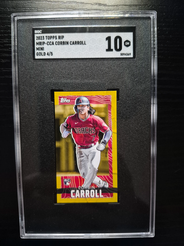 2023 Topps Rip Corbin Carroll GOLD MINI /5 SGC 10 GEM MINT POP 1 