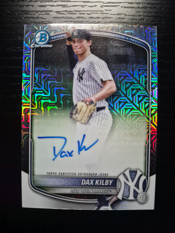 2025 Bowman Chrome Dax Kilby MEGABOX AUTO MOJO REFRACTOR #BMA-DK