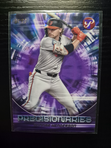 2025 Topps Pristine Gunnar Henderson #PR-17 PURPLE REFRACTOR /99 PRECISIONARIES