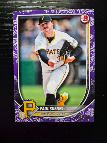 2025 Bowman Paul Skenes #30 PURPLE BANDANA PATTERN  /199