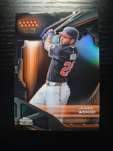 2026 Topps Chrome Black James Wood ORANGE REFRACTOR  /25 #156