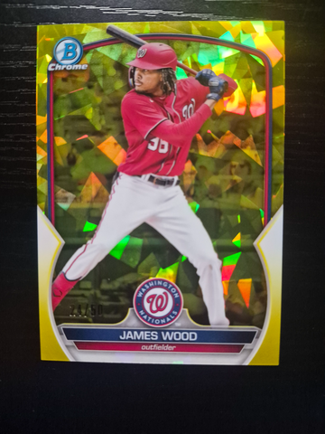 2023 Bowman Chrome Sapphire James Wood GOLD REFRACTOR  /50 #BCP-224