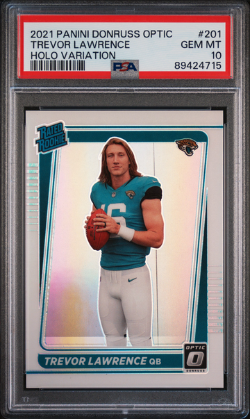 2021 Trevor Lawrence Optic HOLO Variation PSA 10