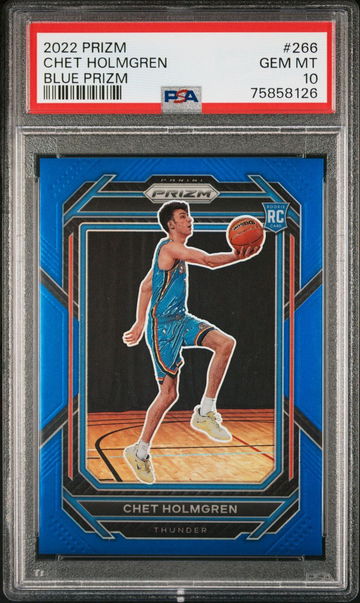 2022 Panini Prizm Chet Holmgren Blue PSA 10