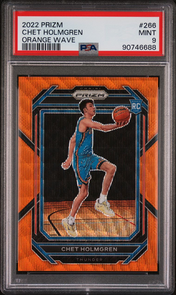 2022 Panini Prizm Chet Holmgren Orange Wave PSA 9