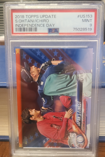 2018 Topps Update Shohei Ohtani/Ichiro Independence Day /76 PSA 9