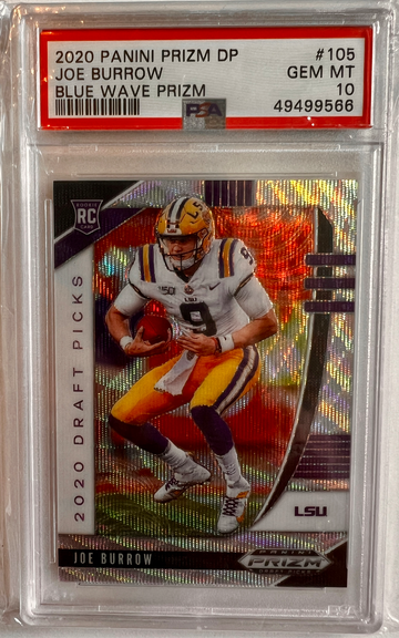 2020 Panini Prizm DP Joe Burrow Blue Wave Prizm 31/299