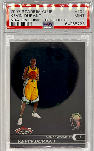 2007 Stadium Club Kevin Durant Rookie Black Chrome Refractor NBA Division Champ