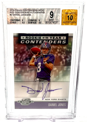 2019 Panini Contenders Daniel Jones R.O.T.Y. Auto 35/99