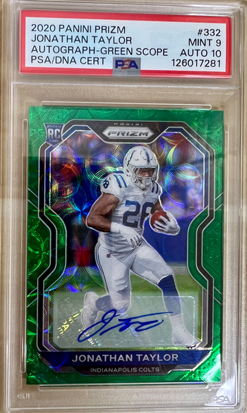 2020 Panini Prizm Green Scope Jonathan Taylor Rookie Auto 14/75