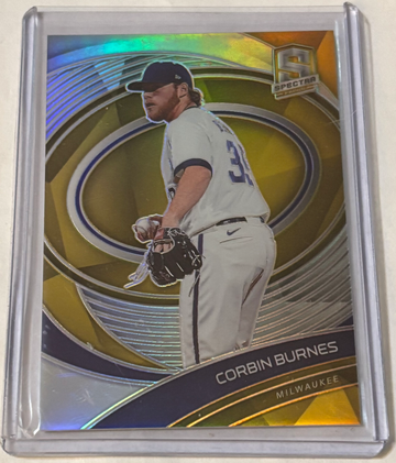 2021 Panini Spectra Corbin Burnes gold prizm /10