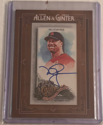 2022 Topps Allen&Ginter Mark McGwire framed mini auto