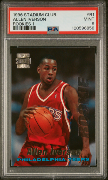 Allen Iverson 1996 Stadium Club Rookies 1 #R1 PSA 9