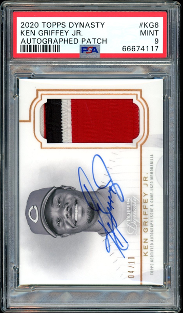 2020 Topps Dynasty Ken Griffey Jr. Patch Auto /10 HOF Cincinnati Reds PSA 9 Mint