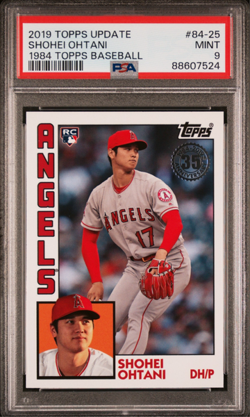 2019 Topps update Shohei Ohtani #84-25 1984 Topps "Error RC logo" PSA 9 Mint