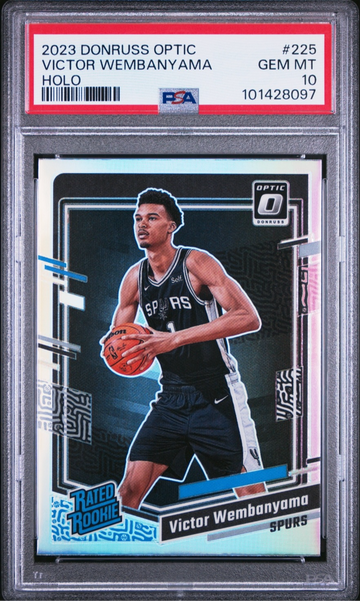 2023 Optic Victor Wembanyama #225 holo rated rookie PSA 10 Gem mint