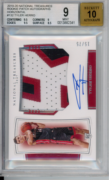 2019 National Treasures Tyler Herro RPA /75 BGS 9/10