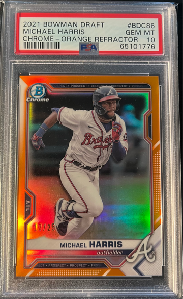 2021 Bowman Chrome Michael Harris /25 - PSA 10