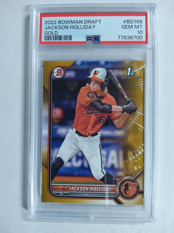 2022 Bowman Draft 1st Jackson Holliday Gold /50 PSA 10