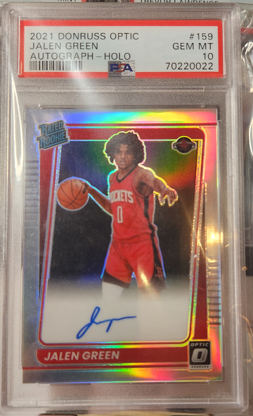 2021 Donruss Optic Rated Rookie Signature Holo Prizm Jalen Green #159