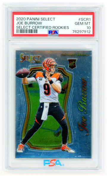 2020 Panini Select Joe Burrow Select Certified Rookies #SCR1 PSA 10