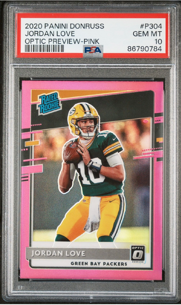 2020 Jordan Love Optic Pink Preview PSA 10