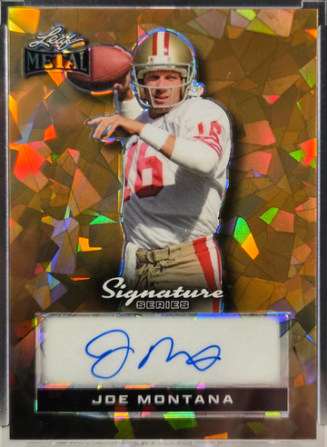 2024 Leaf Metal Joe Montana Orange Ice Auto 1/1 #BL-JM2