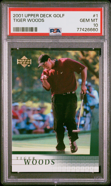 2001 Upper Deck Golf Tiger Woods #1 PSA 10