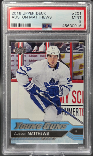 2016 Upper Deck Auston Matthews Young Guns #201 PSA 9