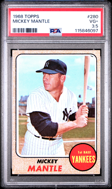 1968 Topps Mickey Mantle #280 PSA 3.5