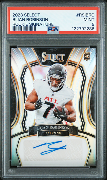 2023 Select Bijan Robinson Rookie Signature 123/199 #RISBRO PSA 9