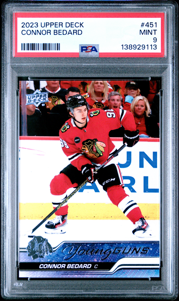 2023 Upper Deck Connor Bedard Young Guns #451 PSA 9