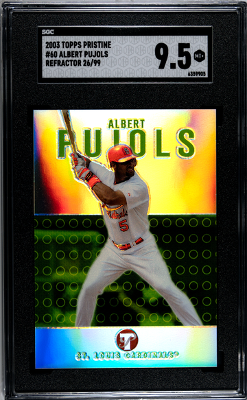 2003 Topps Pristine Albert Pujols Refractor 26/99 #60 SGC 9.5