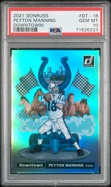 2021 Panini Donruss Downtown PEYTON MANNING #DT-18 PSA 10