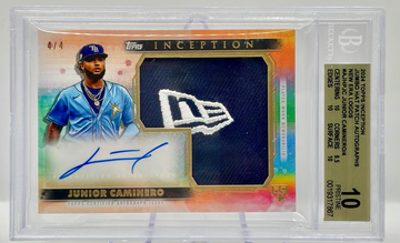 2024 Topps Inception Junior Caminero Jumbo Hat Rookie Auto /4 BGS 10