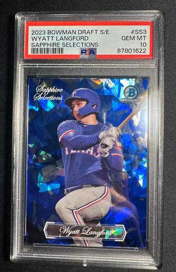 2023 Bowman Draft Sapphire Selections Wyatt Langford #SS3 PSA 10