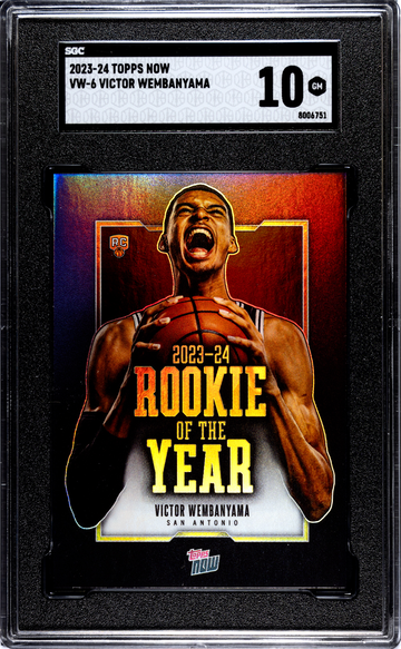 2023-24 Topps Now Victor Wembanyama Rookie of the Year SGC 10