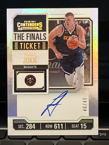 2023-24 Contenders Nikola Jokic The Finals Ticket /49 Auto