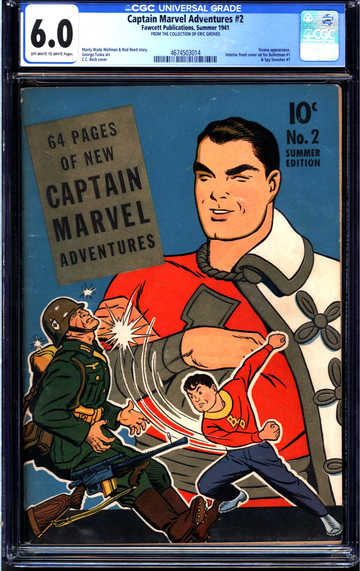 Captain Marvel Adventures #2 (1941) CGC 6.0 -- O/w to white; Sivanna appearance
