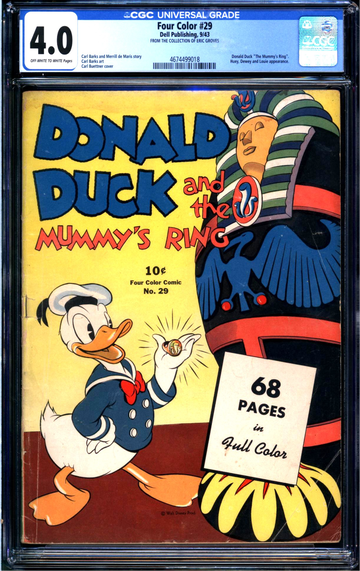 Four Color #29 (1943) CGC 4.0 -- O/w to white p; Donald Duck in The Mummy's Ring