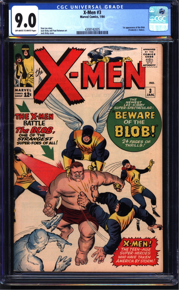 X-Men #3 (1964) CGC 9.0 -- 1st The Blob (Fred Dukes); Stan Lee and Jack Kirby