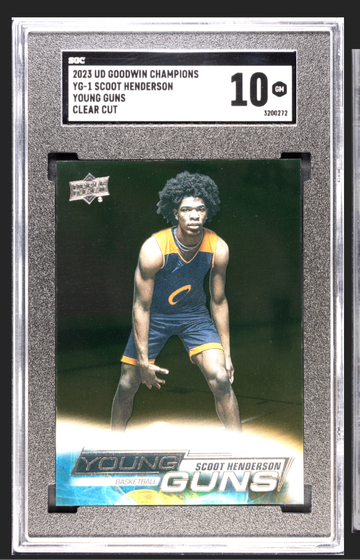 2023 UD Goodwin Champions SCOOT HENDERSON clear cut Young Guns SGC 10