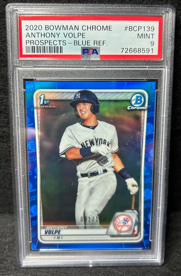 Anthony Volpe Bowman Chrome Blue Refractor /150
