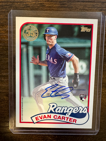 2024 Topps #89BA-EC Evan Carter 1989 Anniversary Auto