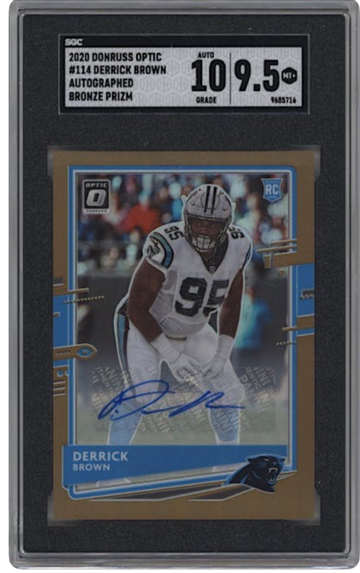2020 Donruss Optic Derrick Brown Auto Bronze Prizm SGC 9.5