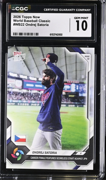 2026 Topps Now World Baseball Classic Ondrej Satoria CGC 10