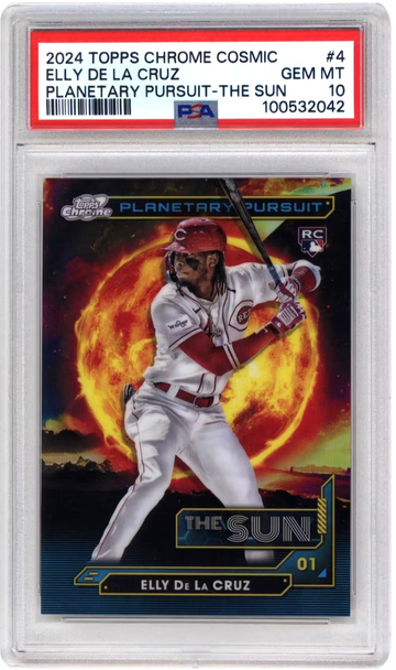 2024 Topps Cosmic Chrome Ely De La Cruz The Sun PSA 10