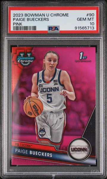2023 Bowman University Chrome Paige Bueckers Pink PSA 10