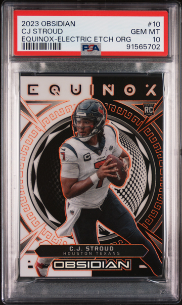 2023 Obsidian Equinox CJ Stroud Orange Etch PSA 10