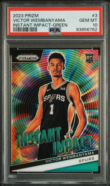 2023 Prizm Victor Wembanyama Instant Impact Green PSA 10